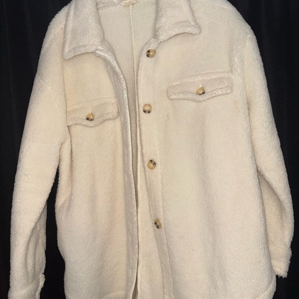 Aeropostale Cream Fleece Jacket